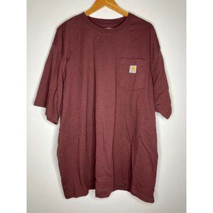 Carhartt Men's 2XL Loose Fit Maroon T-Shirt